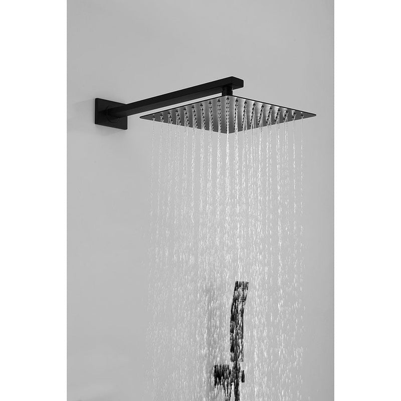 Amelia Black Shower Set w/ 10" Square Rain Shower and Handheld (image 1)
