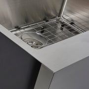 Nantucket Sinks EZApron33-9 Patented Design Pro Series Single Bowl Undermount Kitchen Sink with 9" Apron Front (image 3)