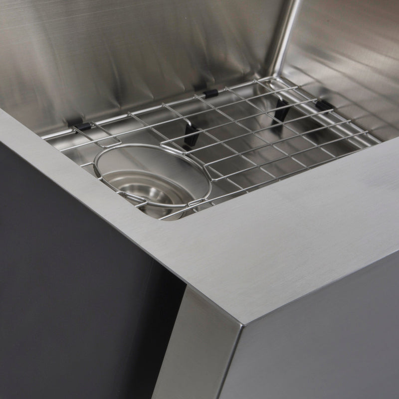 Nantucket Sinks EZApron33-9 Patented Design Pro Series Single Bowl Undermount Kitchen Sink with 9" Apron Front (image 3)