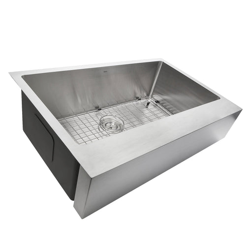Nantucket Sinks EZApron33-9 Patented Design Pro Series Single Bowl Undermount Kitchen Sink with 9 Inch Apron Front