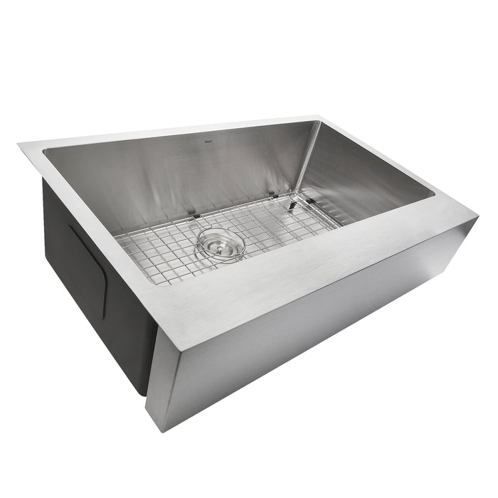 Nantucket Sinks EZApron33-9 Patented Design Pro Series Single Bowl Undermount Kitchen Sink with 9 Inch Apron Front