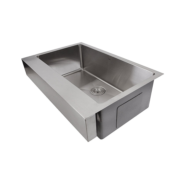 Nantucket Sinks Single Bowl Undermount Stainless Steel Kitchen Sink Apron Front