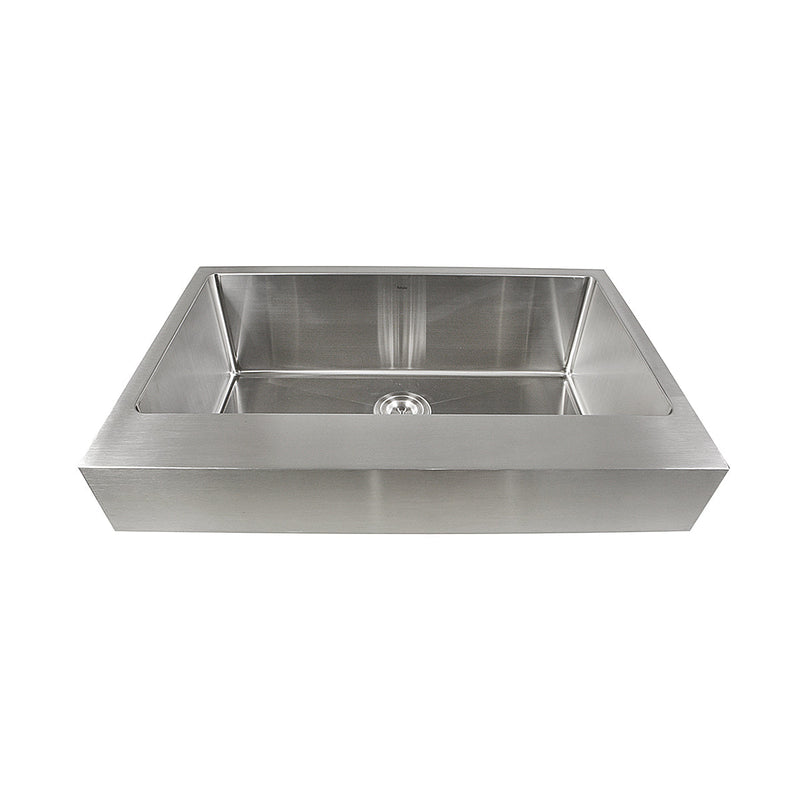 Nantucket Sinks Patented Design Pro Series Single Bowl Undermount Stainless Steel Kitchen Sink w/5.5" Apron Front (image 3)