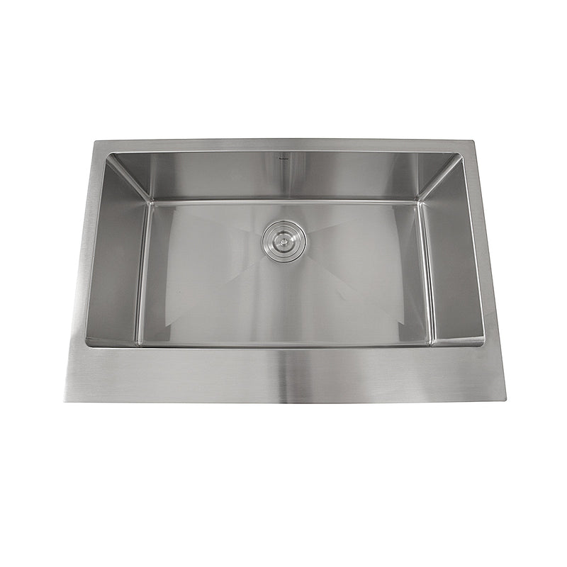 Nantucket Sinks Patented Design Pro Series Single Bowl Undermount Stainless Steel Kitchen Sink w/5.5" Apron Front (image 4)