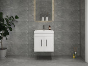 Elsa 24" Wall Mounted Floating Vanity in Glossy White