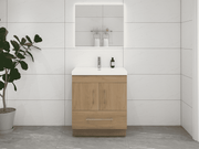 Elsa 30" Freestanding Bathroom Vanity with Reinforced Acrylic Sink in White Oak | Better Vanity