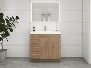 Elsa 36" Freestanding Bathroom Vanity with Reinforced Acrylic Sink in Oak | Better Vanity