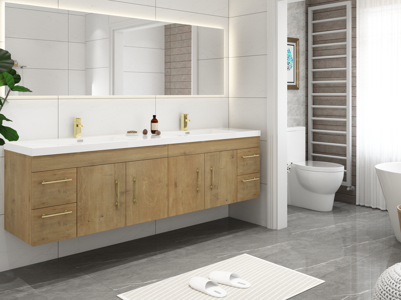 Elsa Wall Mounted Floating Bathroom Vanity with Reinforced Acrylic Sink (image 4)