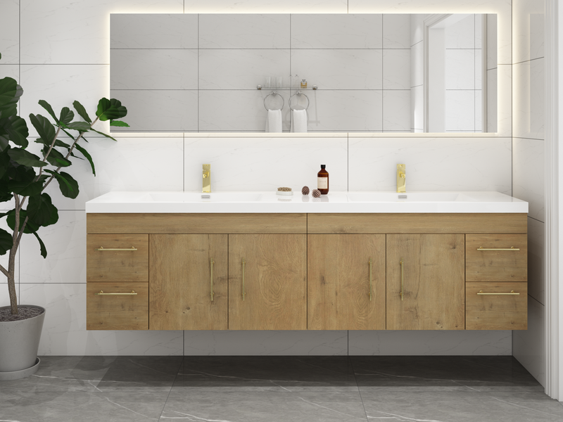 Elsa Wall Mounted Floating Bathroom Vanity with Reinforced Acrylic Sink (image 1)