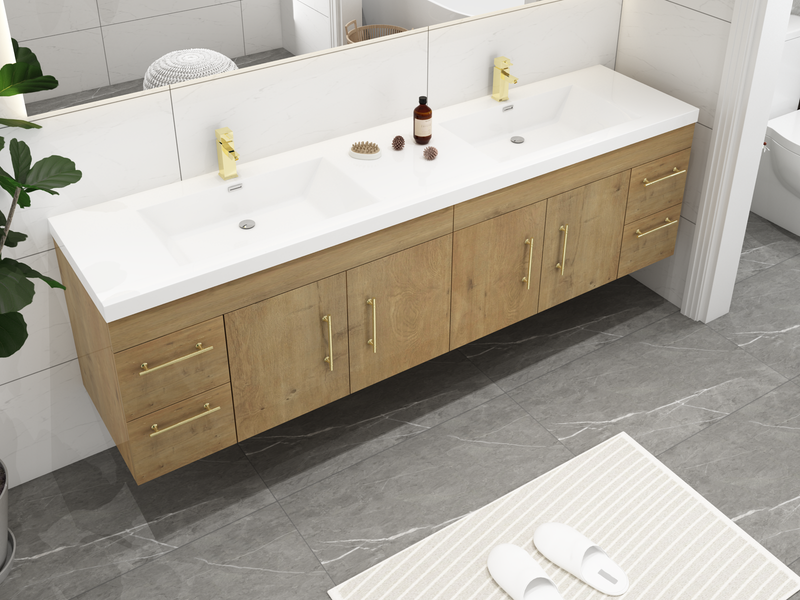 Elsa Wall Mounted Floating Bathroom Vanity with Reinforced Acrylic Sink (image 3)