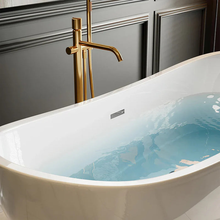 Empava 69" Freestanding Soaking Tub with Center Drain | EMPV-69FT1603