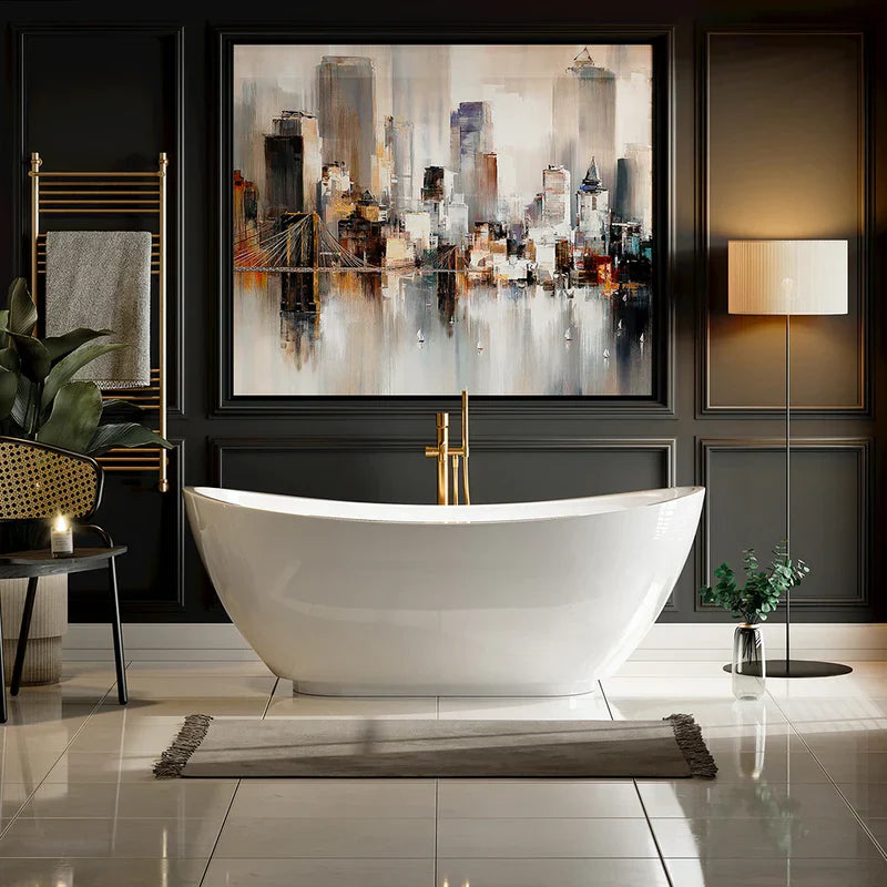 Empava 69" Freestanding Soaking Tub with Center Drain | EMPV-69FT1603 (image 5)