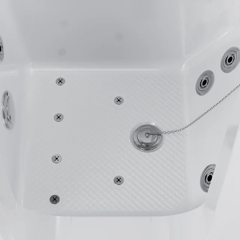 Empava 54" Alcove Whirlpool Walk-in Tub with Right Drain | EMPV-54WIT08