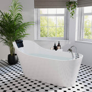Empava 67" Freestanding Whirlpool Bathtub With Reversible Drain | EMPV-67AIS09 (image 3)