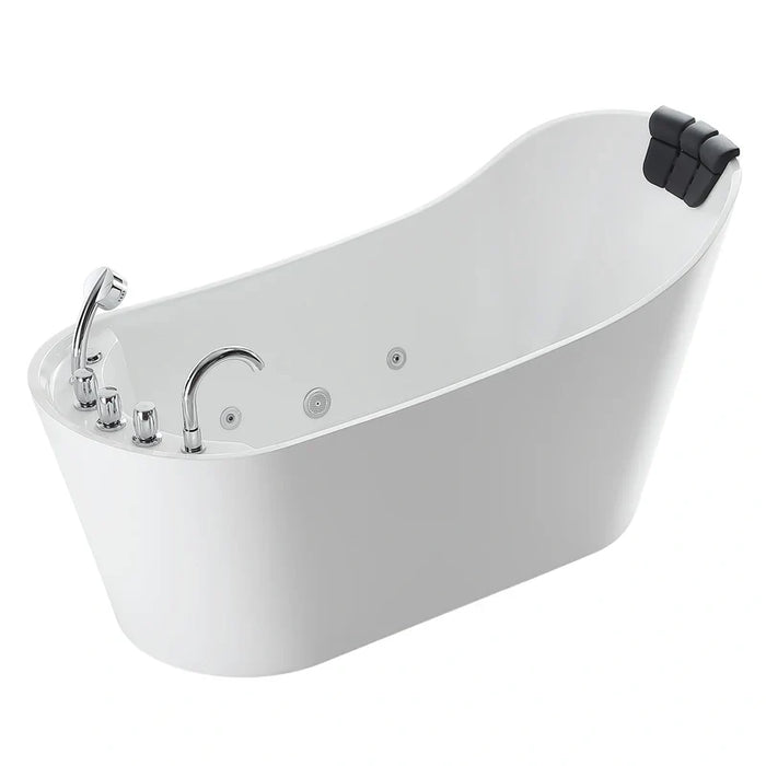 Empava 67" Freestanding Whirlpool Bathtub With Reversible Drain | EMPV-67AIS09