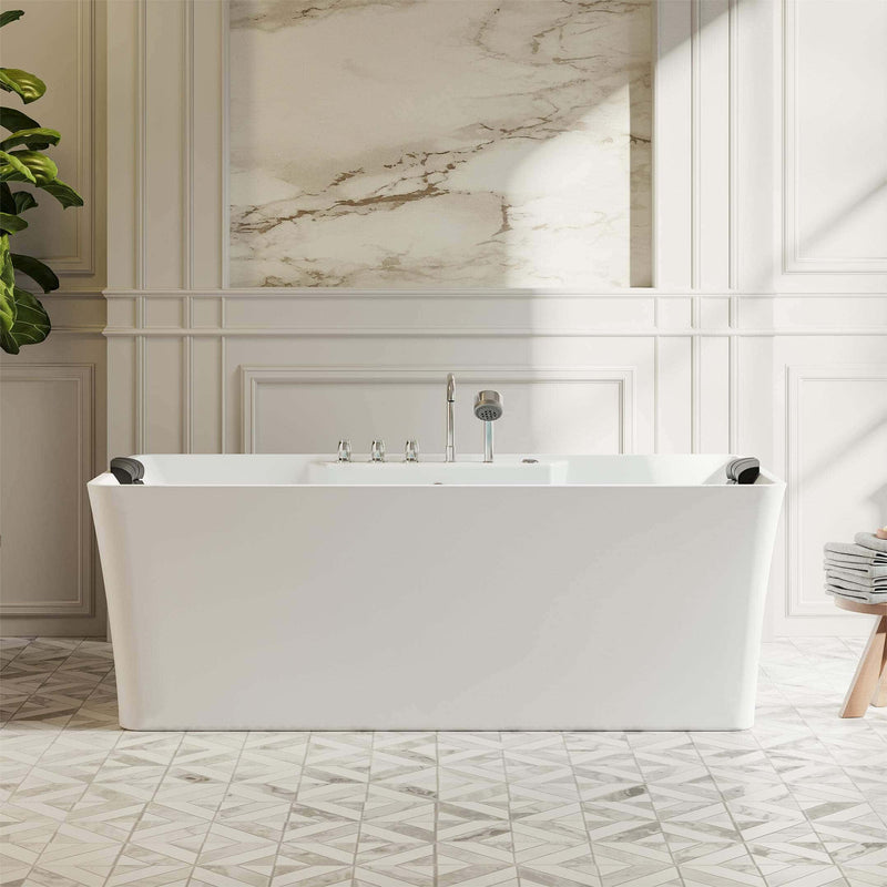 Empava 67" Freestanding Whirlpool Bathtub with Center Drain | EMPV-67AIS16 (image 4)