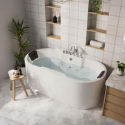 Empava 67" Freestanding Whirlpool Bathtub with Center Drain | EMPV-67AIS17 (image 2)