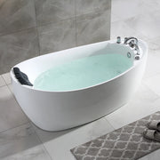 Empava 67" Freestanding Whirlpool Bathtub with Reversible Drain | EMPV-67AIS02 (image 5)