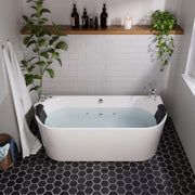 Empava 67" Freestanding Whirlpool Bathtub with Reversible Drain | EMPV-67AIS07 (image 1)