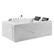 Empava 71" Alcove Whirlpool 2-Person Tub with Left Drain | EMPV-71JT667B (image 8)