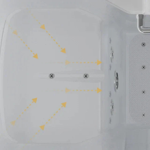 Empava 54" Alcove Whirlpool Walk-in Tub with Right Drain | EMPV-54WIT08