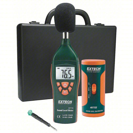 Extech 407732 KIT NIST front kit sound meter case calibrator screwdriver.