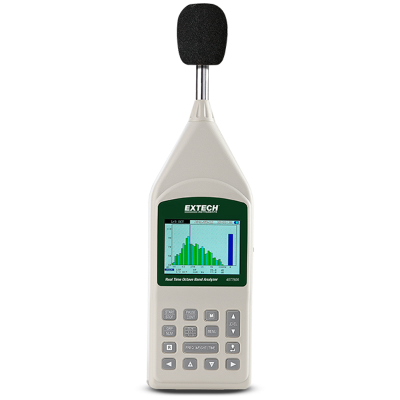 Extech 407790A NIST front view screen graph display keypad controls 1.