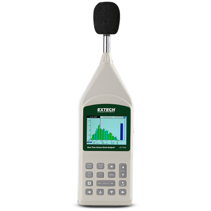 Extech 407790A NIST front view screen graph display keypad controls 1.