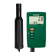 Extech DO210 Compact Dissolved Oxygen Meter front view digital display green case black probe.