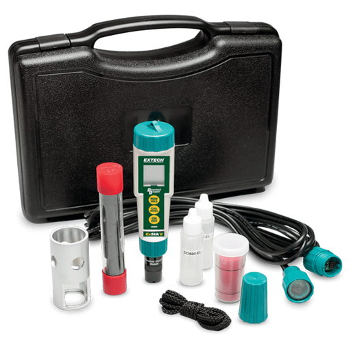 Extech DO600 K Waterproof ExStik II Dissolved Oxygen Kit complete kit with meter probes and accessories.