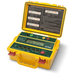 Extech GRT300 open case front view yellow housing black instruction panel.