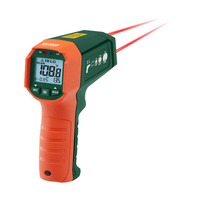 Extech IR320 Waterproof Dual Laser Thermometer with Alarm