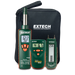 Extech MO280 KW Water Damage Restoration Kit front view kit with three green meters and black case.