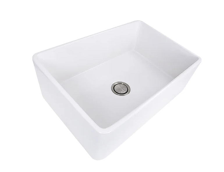 Nantucket sinks FCFS3020-FL 30-inch farmhouse fireclay sink with white finish