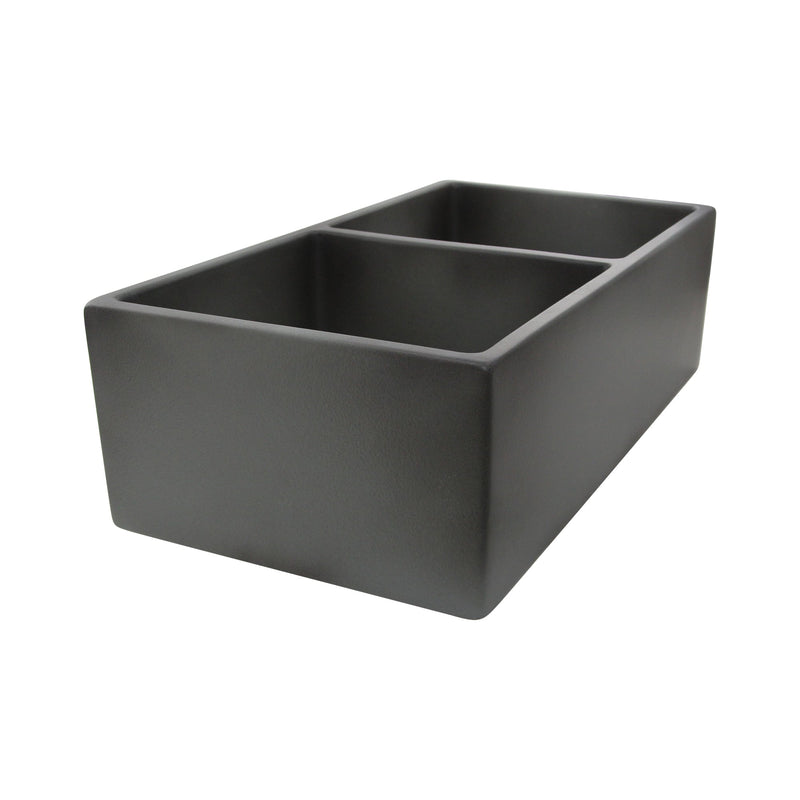 Nantucket Sinks FCFS3318D Double Bowl Farmhouse Fireclay Sink (image 2)