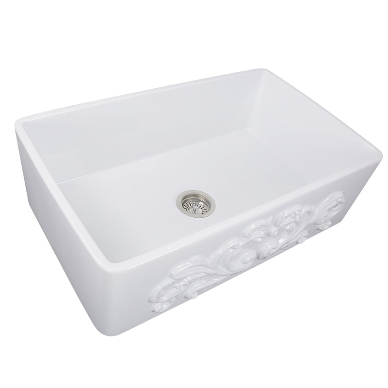 Nantucket Sinks FCFS3320S 33" Farmhouse Fireclay Sink (image 7)