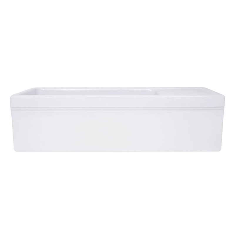 Nantucket Sinks FCFS36-DB 36" Italian Farmhouse Fireclay Sink with Built-In Drainboard (image 5)