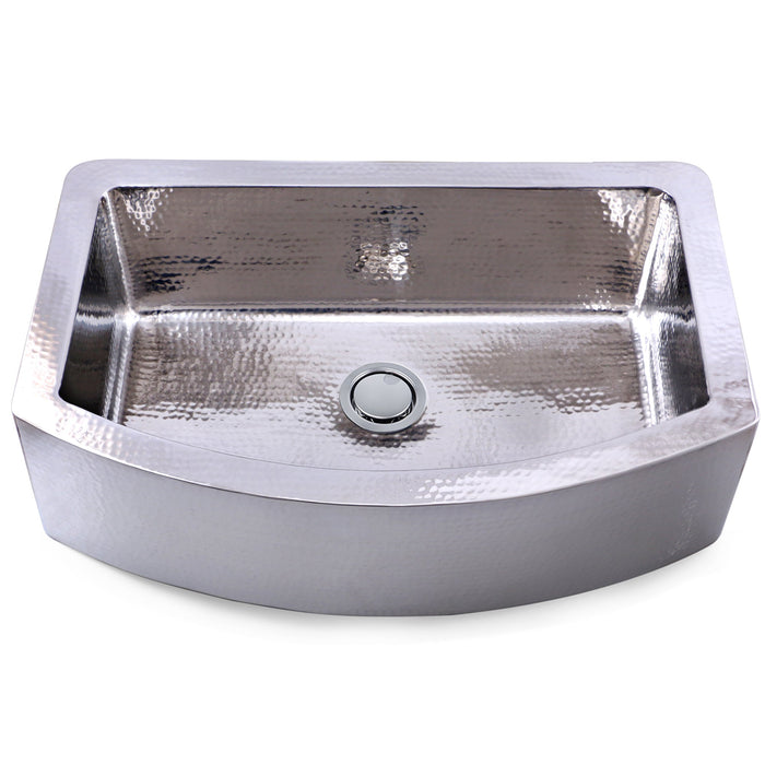 Nantucket Sinks FSSH3322 33 Inch Hammered Farmhouse Sink