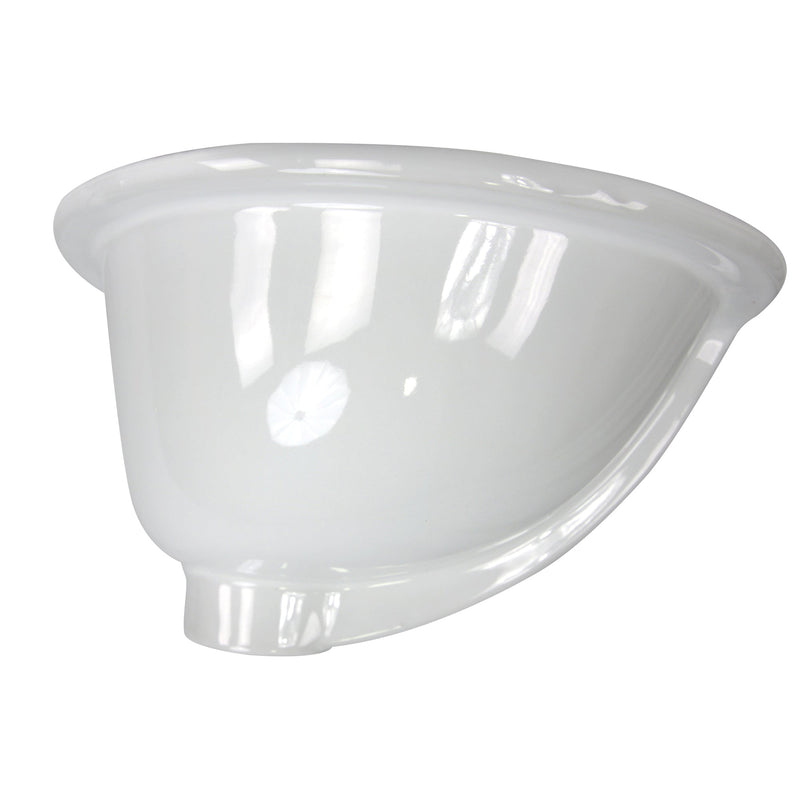 Nantucket Sinks GB-13x10-W Glazed Bottom 13" X 10" Undermount Ceramic Sink (image 2)