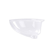 Nantucket Sinks GB-17x17-W 17" x 14" Glazed Bottom Undermount Oval Ceramic Sink In White (image 4)