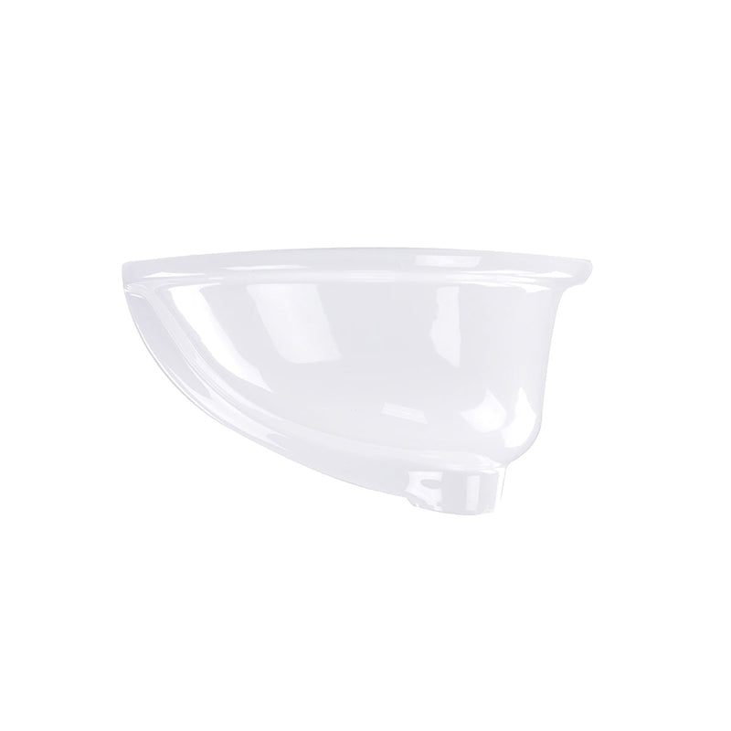Nantucket Sinks GB-17x17-W 17" x 14" Glazed Bottom Undermount Oval Ceramic Sink In White (image 4)