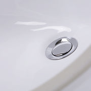 Nantucket Sinks GB-17x17-W 17" x 14" Glazed Bottom Undermount Oval Ceramic Sink In White (image 5)
