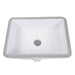 Nantucket Sinks GB-17x13-W 17 Inch x 13 Inch Glazed Bottom Undermount GB-17x13-W Rectangle Ceramic Sink In White