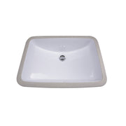 Nantucket Sinks GB-18x12-W 18" x 12" Glazed Bottom Undermount Rectangle Ceramic Sink In White (image 2)