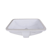 Nantucket Sinks GB-18x12-W 18" x 12" Glazed Bottom Undermount Rectangle Ceramic Sink In White (image 3)
