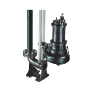 GPT Sewage Wastewater Pump complete system with pipes and guide rail.