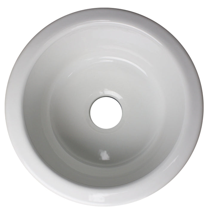 Nantucket Sinks Hyannis-18 18 inch Fireclay Round Bar-Prep Sink