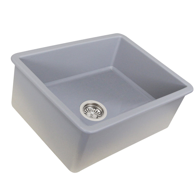 Nantucket Sinks ISFC24GR Island Collection 24" Single Bowl Dualmount Sink (image 2)