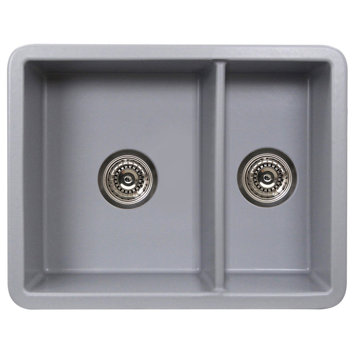 Nantucket Sinks ISFC24x18 Island Collection 24" Double Bowl Dualmount Sink