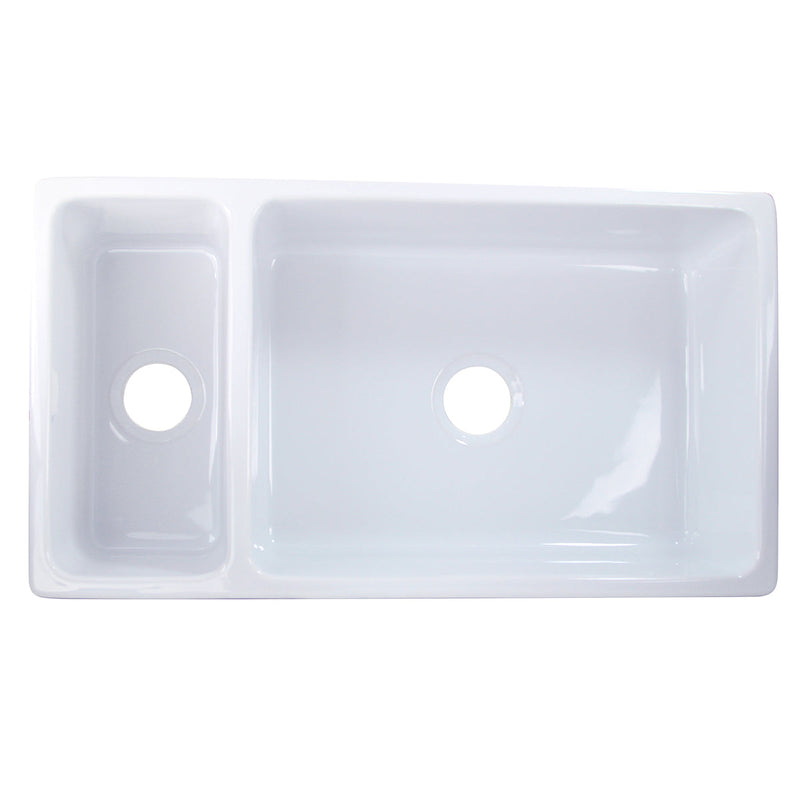 Nantucket Sinks ISFCGW35X19DBSO Reversible Double Bowl Italian Farmhouse Sink (image 2)